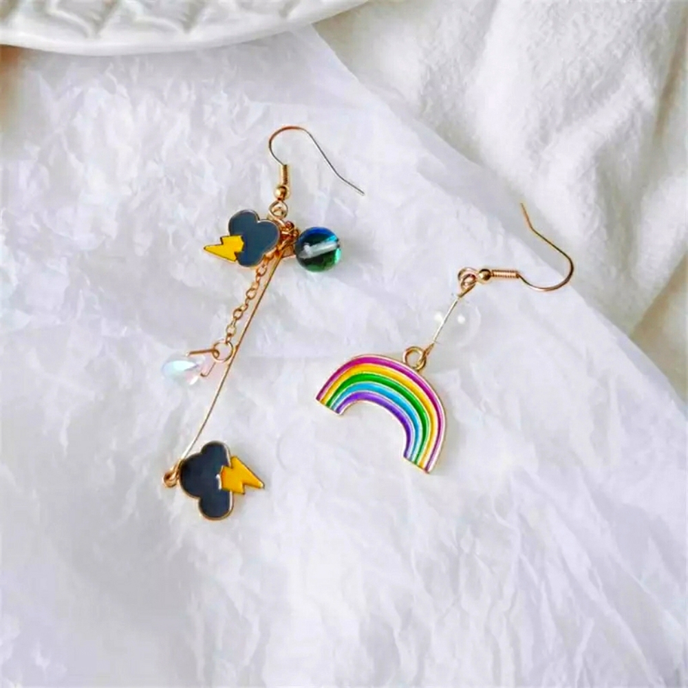 Brand new Rainbow and Cloud Earrings